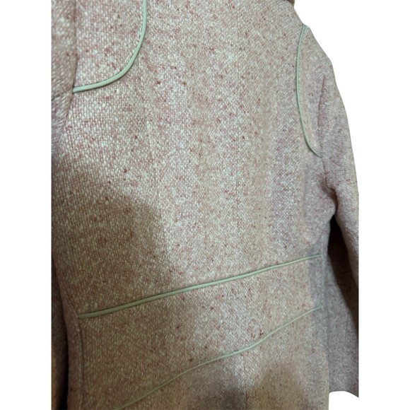Mackage Wool Blend Leather Trim Trench Coat Pink Women's Size Medium - Picture 7 of 15